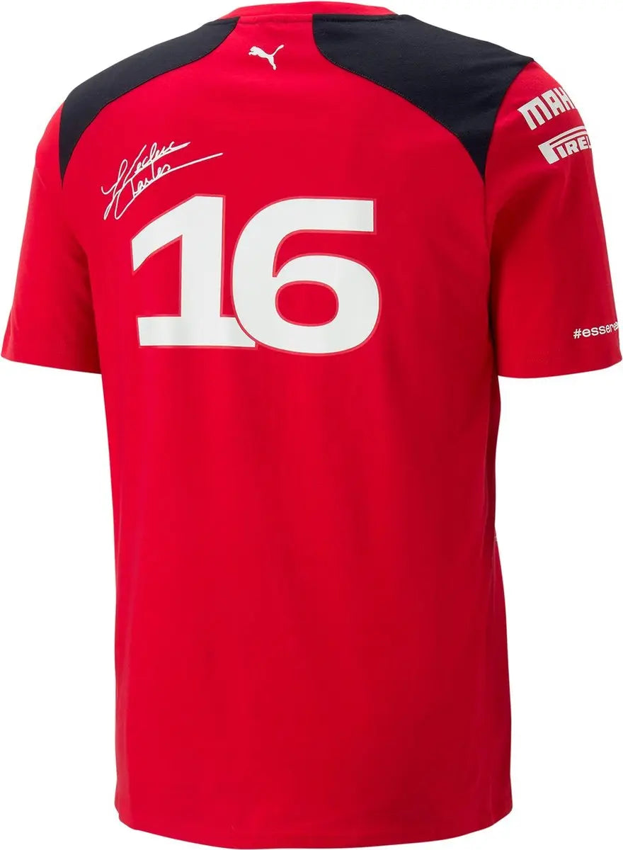 Ferrari SF Mens Leclerc Tee Red - Image #2