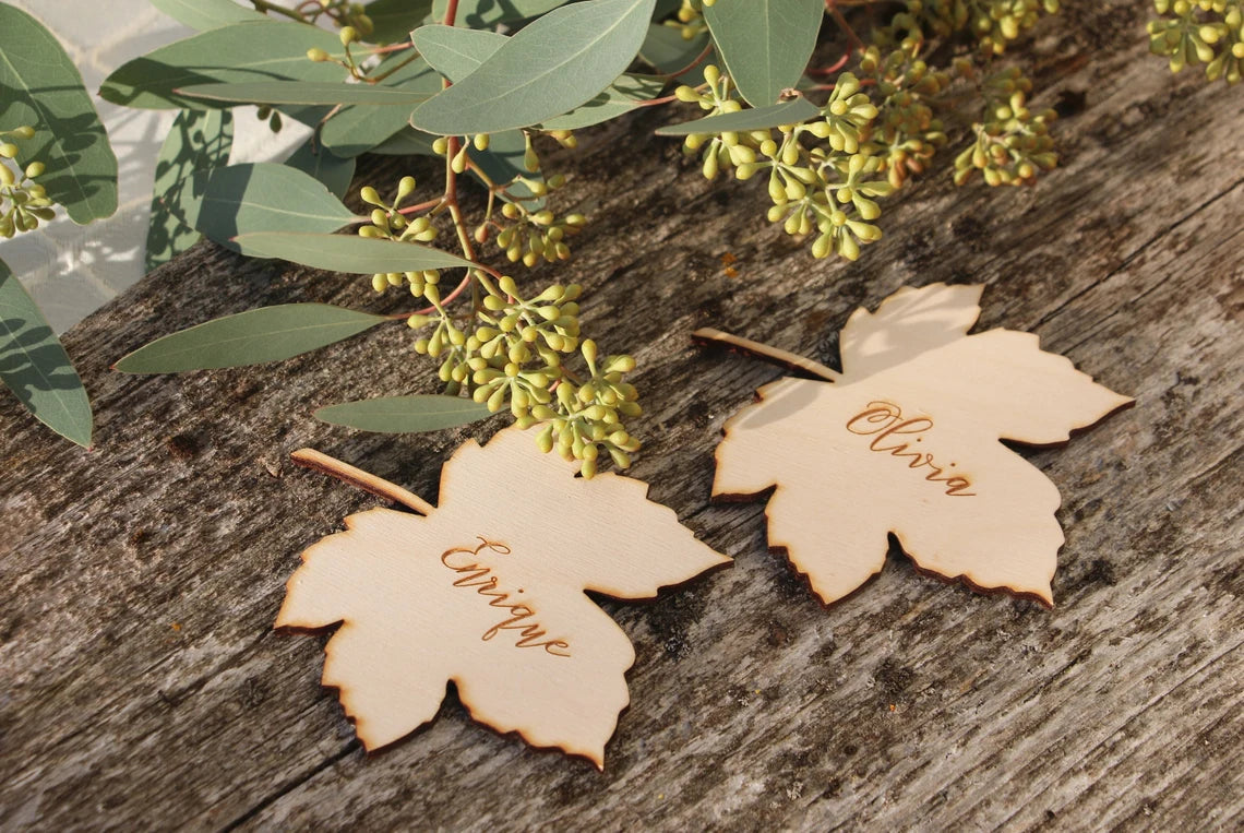 Segnaposto e sottobicchieri in Legno -Supporto -Serie Wedding Art