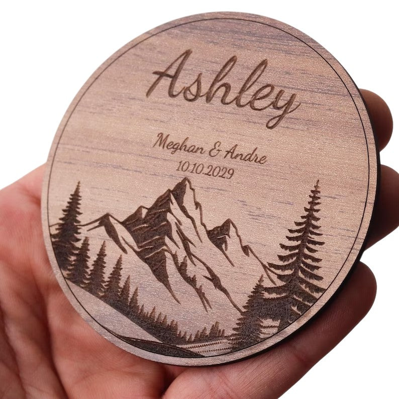 Segnaposto e sottobicchieri in Legno -Supporto -Serie Wedding Art