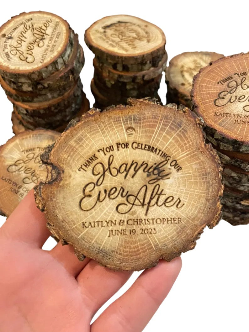 Segnaposto e sottobicchieri in Legno -Supporto -Serie Wedding Art