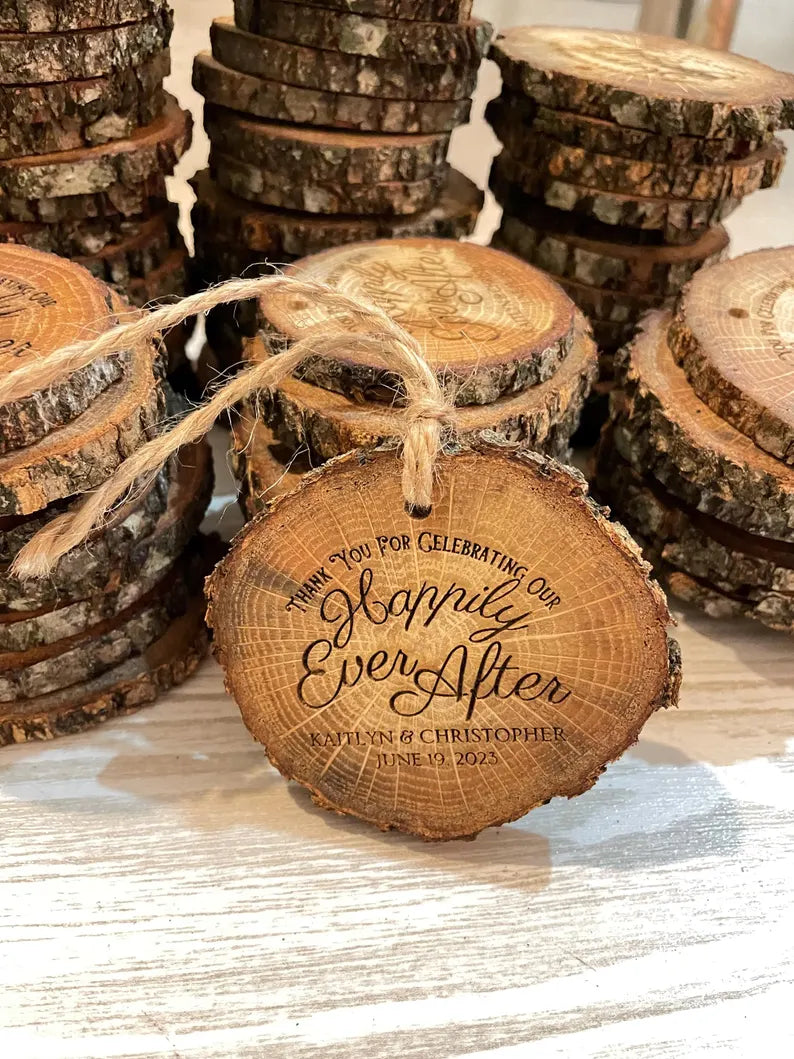 Segnaposto e sottobicchieri in Legno -Supporto -Serie Wedding Art