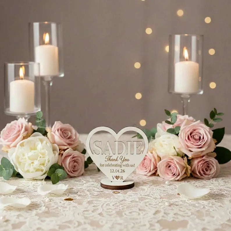 Segnaposto e sottobicchieri in Legno -Supporto -Serie Wedding Art