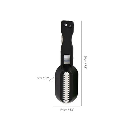 2 In 1 Plastic Fishing Scale Brush Built-in Fish CutterSPECIFICATIONSsupport: dropshippingmaterial: PP+stainless steelUse: Fish Scale ScraperType: Seafood ToolsSize: about 20x5.5cmSeafood Tools Type: Seafood Crackers &amplasticaInterMedia WorldI'M'"World1 Plastic Fishing Scale Brush Built-