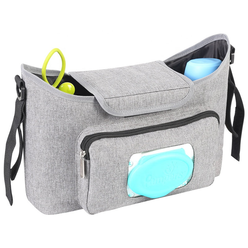 Light Weight Large Capacity Kodra Fabric Zipper Baby Diaper Stroller Organizer Bag 