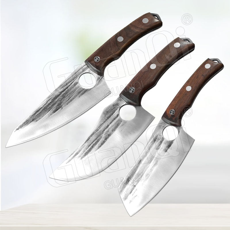 Fish Filleting Knife Stainless Steel Boning Knife Handmade Fishing Knife Kitchen Meat Cleaver Camping Cutter Chef Knives 