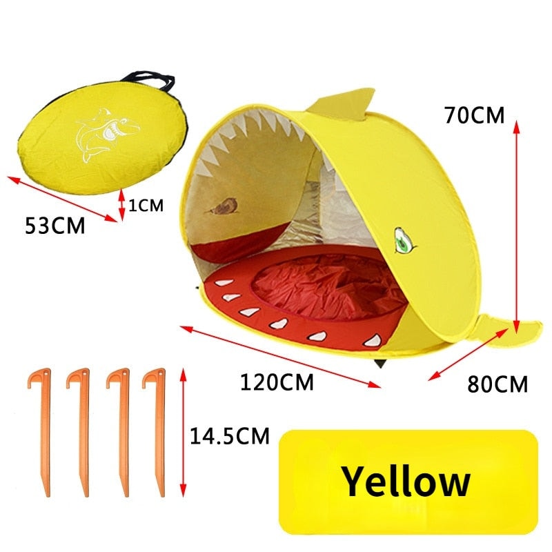 Baby Beach Tent PortableSPECIFICATIONSType: TentRecommend Age: 25-36m,4-6y,7-12y,12+yOrigin: Mainland ChinaMaterial: PolyesterFeatures: Kids Baby Games Beach TentCertification: CEtendeInterMedia WorldI'M'"WorldBaby Beach Tent Portable