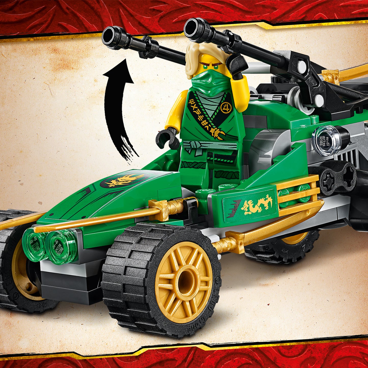 LEGO &amp; NINJAGO Legacy Jungle Raider 71700SPECIFICATIONSWarning: 7+Recommend Age: 12+y,18+,14+yPlastic Type: ABSPlastic Block Shape: Self-Locking BricksOrigin: Mainland ChinaModel Number: 71700Material: Plasmattoncino LegoIntermedia WorldI'M'"WorldLEGO &amp; NINJAGO Legacy Jungle Raider 71700