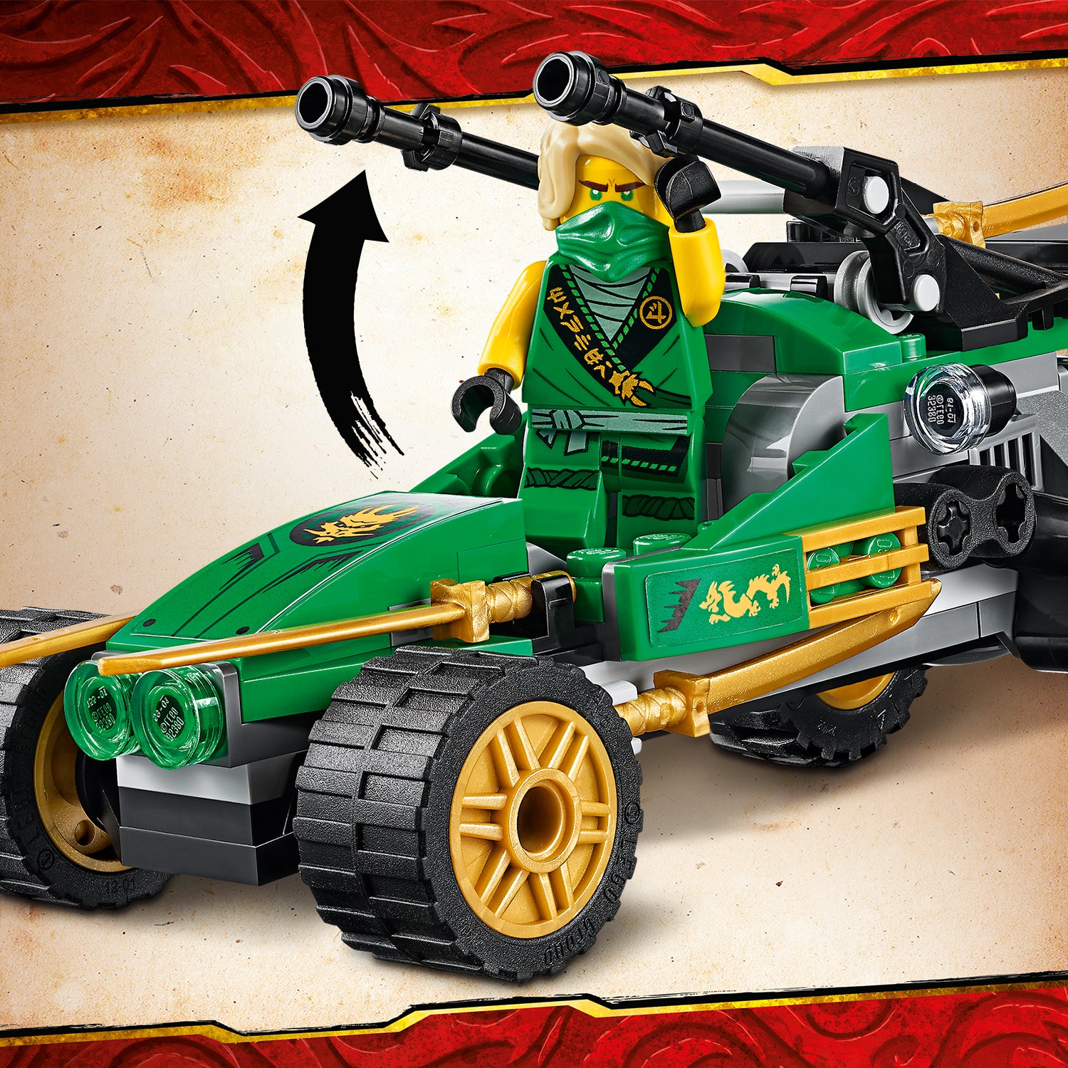 LEGO &amp; NINJAGO Legacy Jungle Raider 71700SPECIFICATIONSWarning: 7+Recommend Age: 12+y,18+,14+yPlastic Type: ABSPlastic Block Shape: Self-Locking BricksOrigin: Mainland ChinaModel Number: 71700Material: Plasmattoncino LegoIntermedia WorldI'M'"WorldLEGO &amp; NINJAGO Legacy Jungle Raider 71700