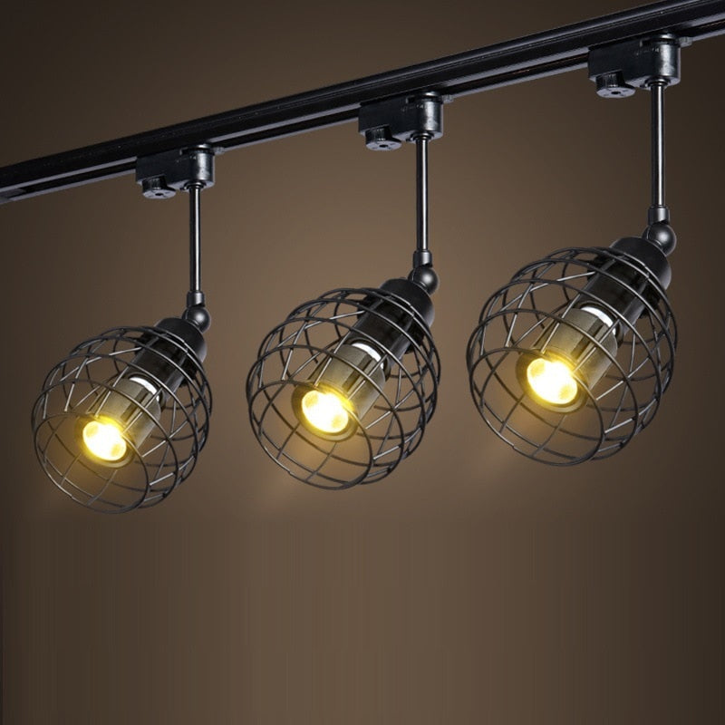 Track Spotlight LED Retro Industrial Style Track Light 