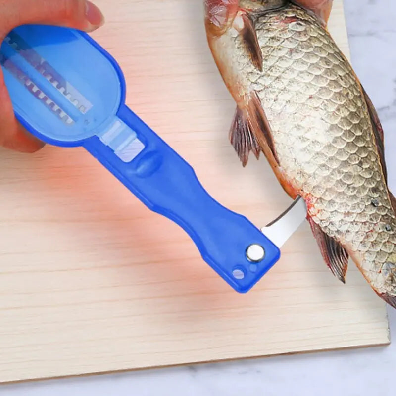 2 In 1 Plastic Fishing Scale Brush Built-in Fish CutterSPECIFICATIONSsupport: dropshippingmaterial: PP+stainless steelUse: Fish Scale ScraperType: Seafood ToolsSize: about 20x5.5cmSeafood Tools Type: Seafood Crackers &amplasticaInterMedia WorldI'M'"World1 Plastic Fishing Scale Brush Built-